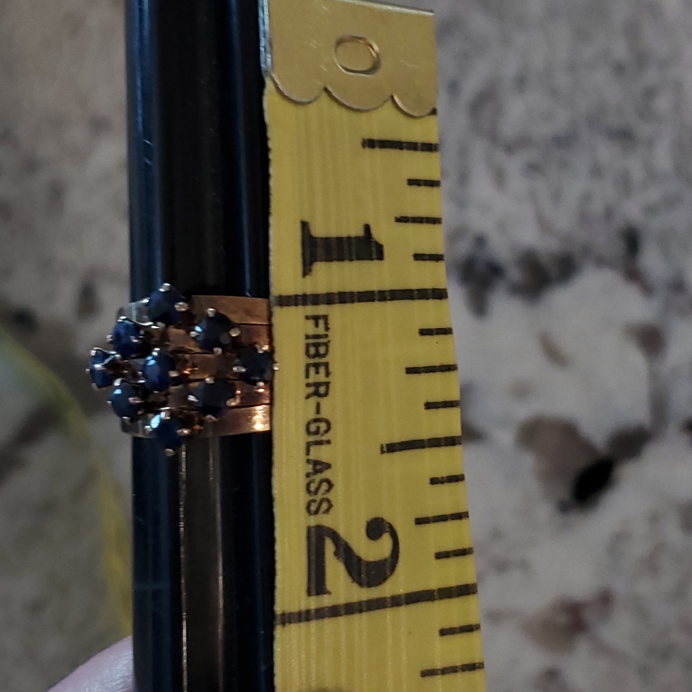 14k Yellow Gold Sapphire Vintage Harem Ring - Picture 10 of 17